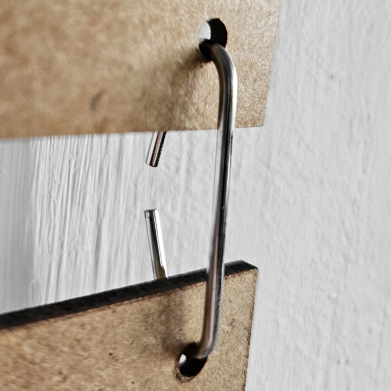 Séparation de pièce, cloison motif géométrique - MDF aspect naturel 