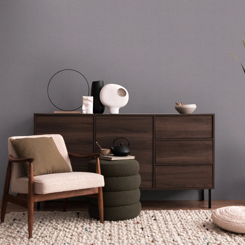 COSMOPOLITAN Tapete Grau Metallic mit Struktur - moderne Wohnzimmer Vliestapete 