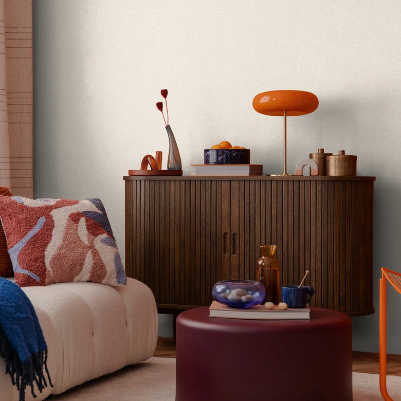 COSMOPOLITAN papier peint uni beige clair-gris - papier peint intissé chambre moderne 