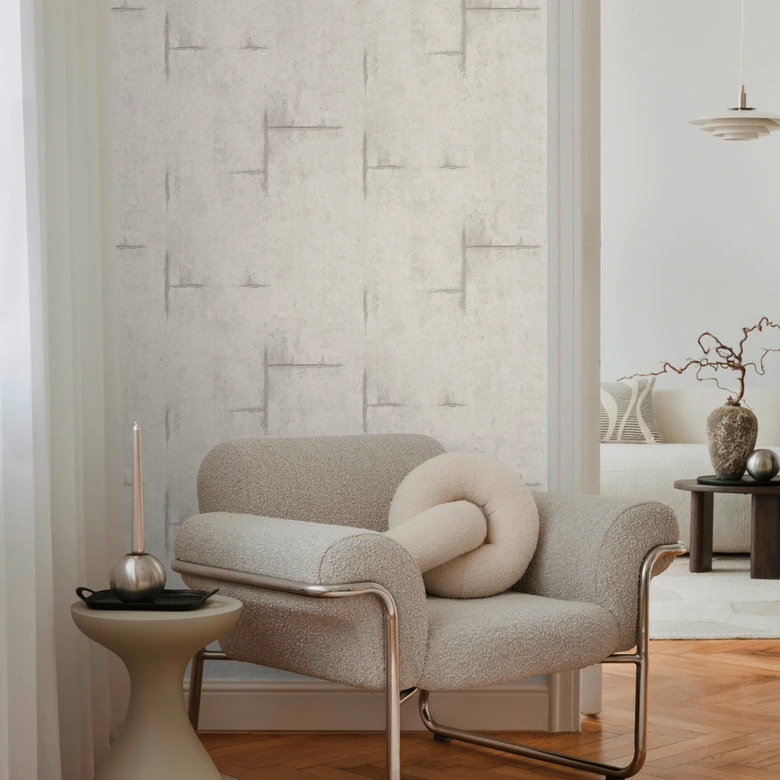 COSMOPOLITAN papier peint aspect béton - papier peint intissé industriel moderne en blanc gris 