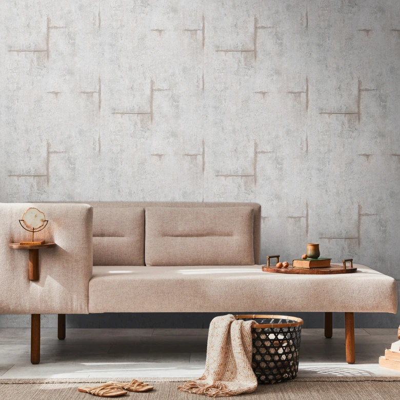 COSMOPOLITAN papier peint gris imitation béton - papier peint intissé style industriel salon 