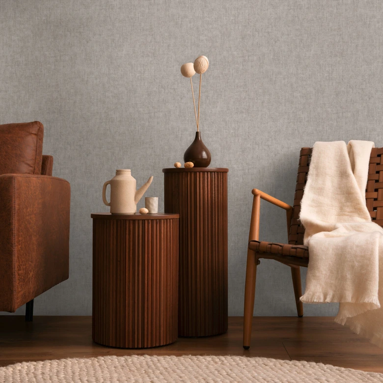 COSMOPOLITAN Tapete Taupe Grau - moderne Uni Vliestapete für Schlafzimmer Flur 