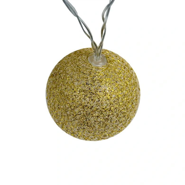 Cotton Ball Lights LED-Lichterkette gelb 20-teilig 