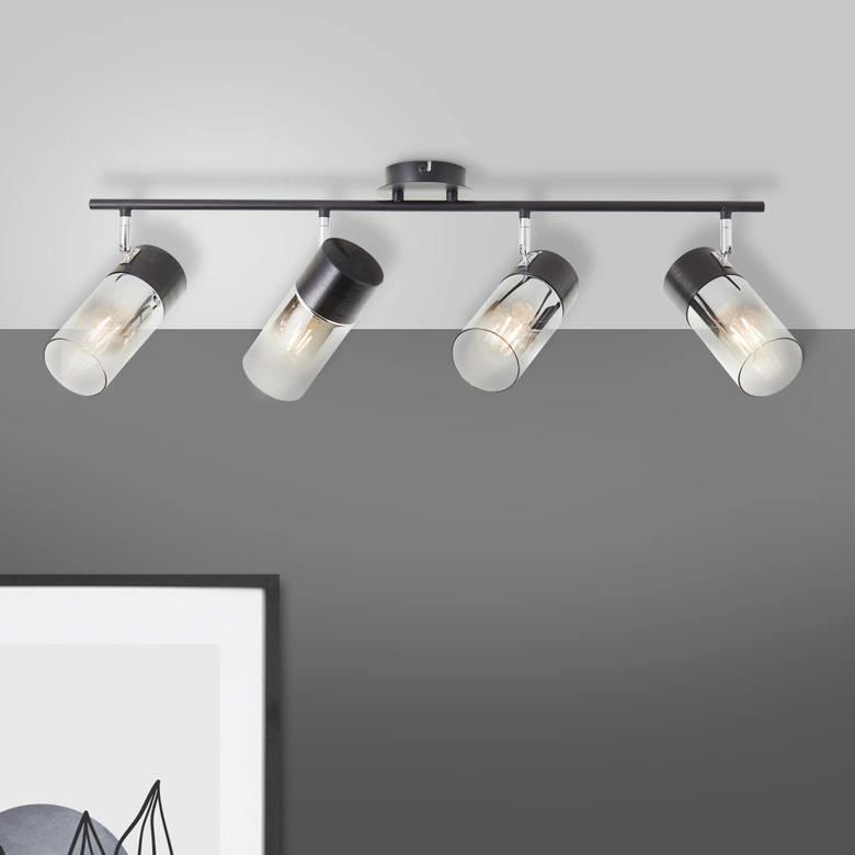 Spotrohr Aiden, grau, 74,5 x 23,5 cm, Metall Deckenleuchte 