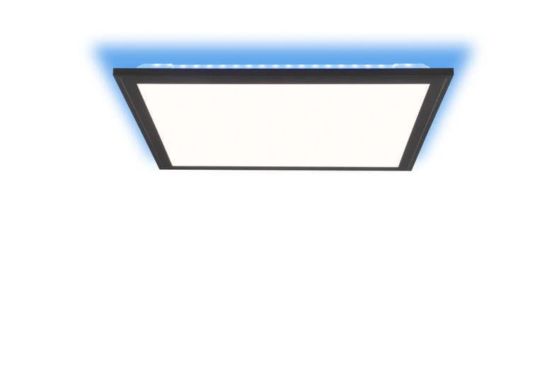 Deckenleuchte Albert, schwarz, 39,6 x 39,6 cm, LED Panel, dimmbar 