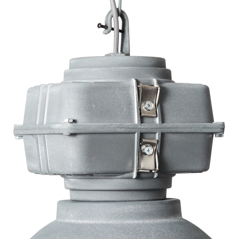 Pendelleuchte Alma, grau, 130 x 47,5 cm, Metall Pendellampe, dimmbar 