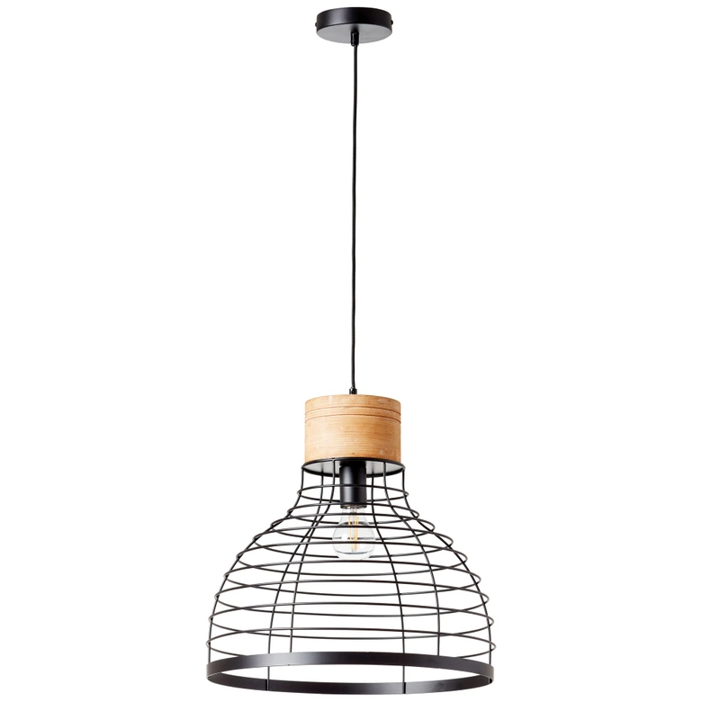 Pendelleuchte Annelie, braun, 135 x 47 cm, Holz Pendellampe 