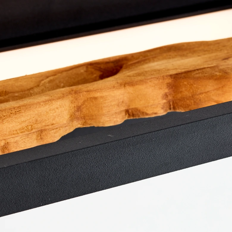 Wandleuchte Elea, braun, 35 x 15,1 cm, Holz Wandlampe 