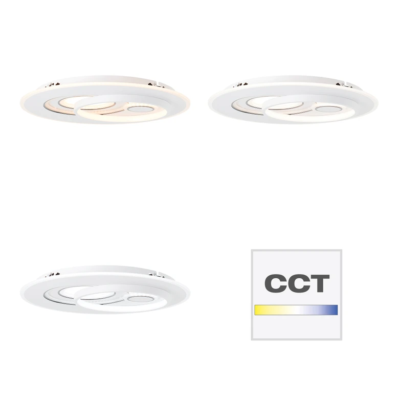 Deckenleuchte Haily, weiß, 49,5 x 6 cm, LED-Deckenleuchte, dimmbar 