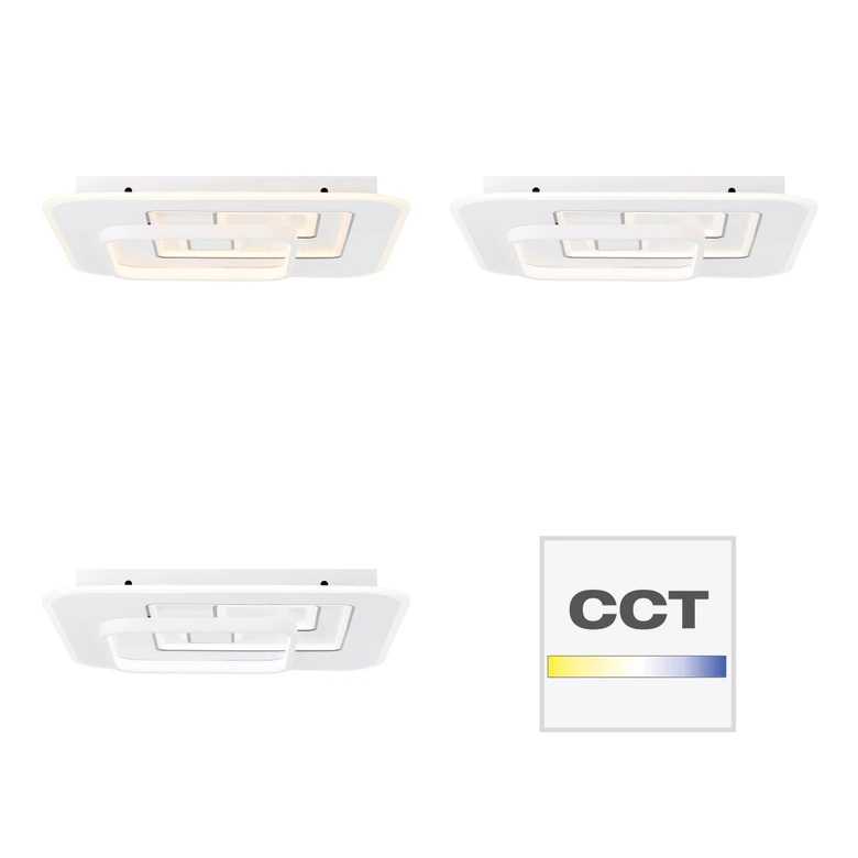 Deckenleuchte Haily, weiß, 49,5 x 7 cm, LED-Deckenleuchte, dimmbar 