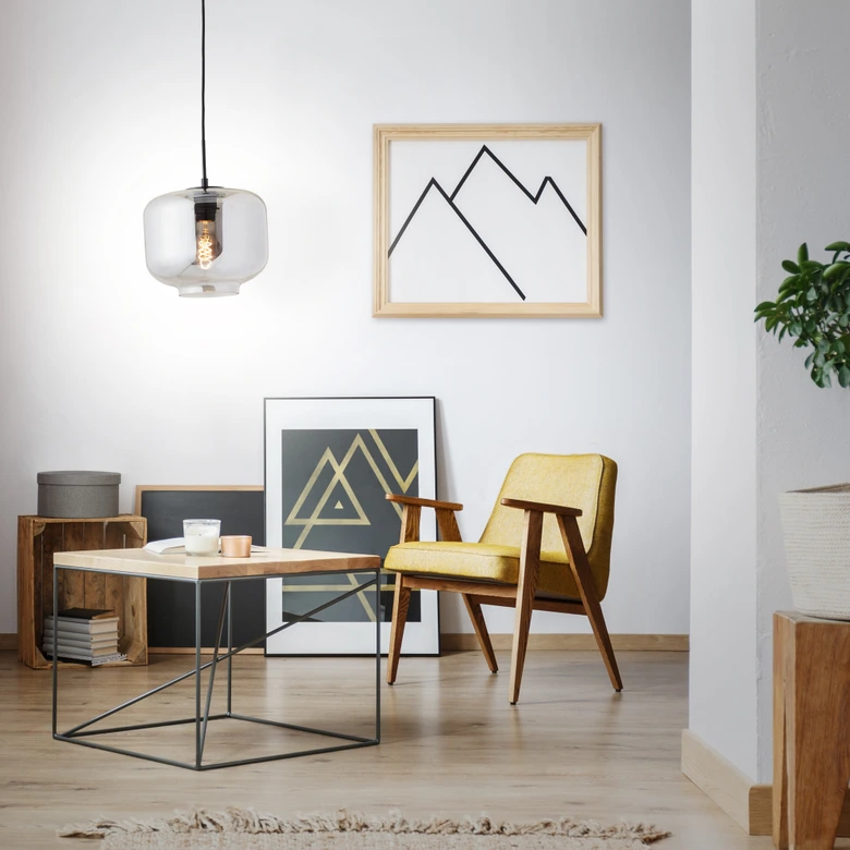 Pendelleuchte Keno, grau, 185 x 24,8 cm, Glas Pendellampe 