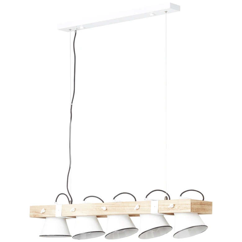 Pendelleuchte Maria, beige, 115 x 95 cm, Holz Pendelleuchte 