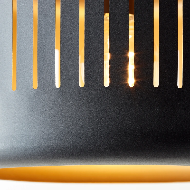 Pendelleuchte Silvio, gold, 120 x 38 cm, Metall Pendellampe, dimmbar 