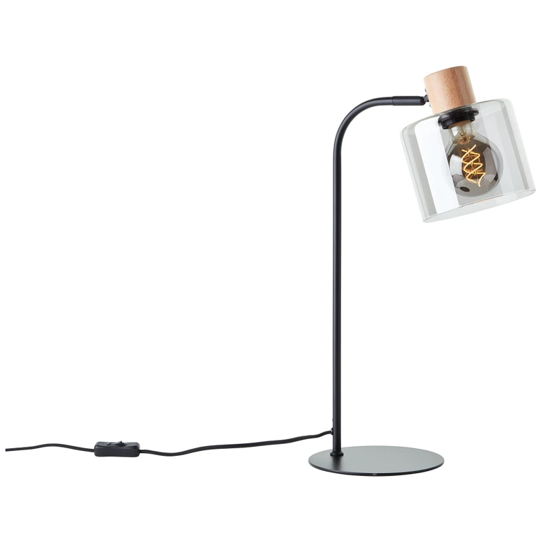 Tischleuchte Tim, braun, 50 x 18 cm, Glas Moderne tischlampe 