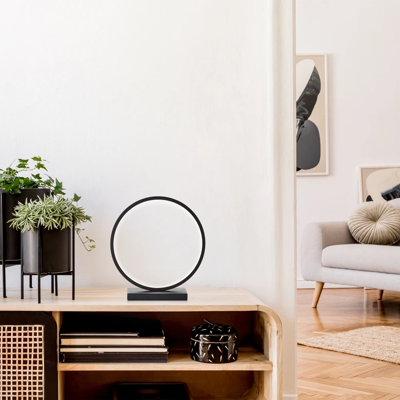 Tischleuchte Elea, schwarz, 25,8 x 27,8, Metall Lampe 