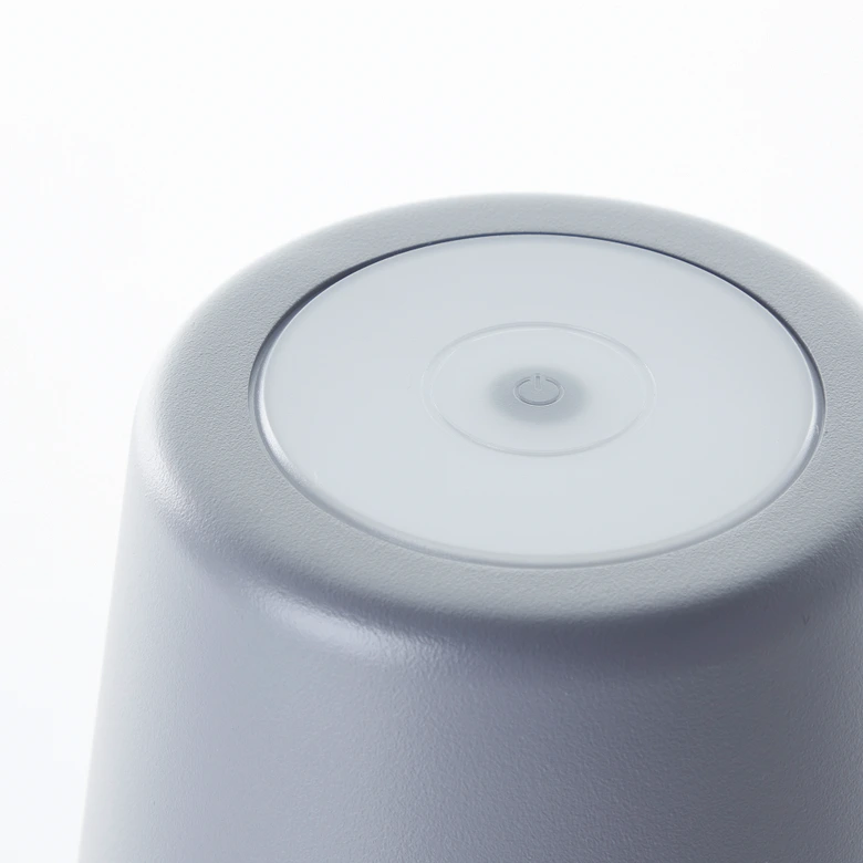 Tischleuchte Cosy, grau, 10 x 37 cm, Metall graue Tischleuchte Outdoor 