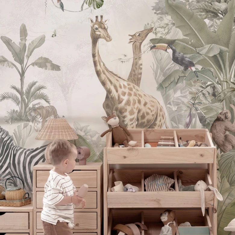 Kinder Fototapete Dschungeltiere auf großer Safari - Ms Tiff 