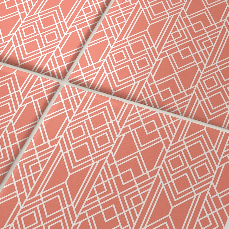 Fliesenaufkleber Fredriksson - Art Deco Apricot - 12er Set 