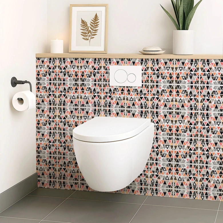 Tegelstickers Fredriksson - Apricot Triangles (set van 12) 