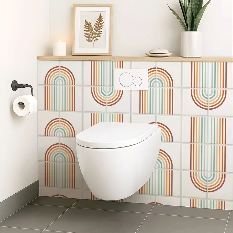 Tegelstickers Boho Rainbow (set van 12) 
