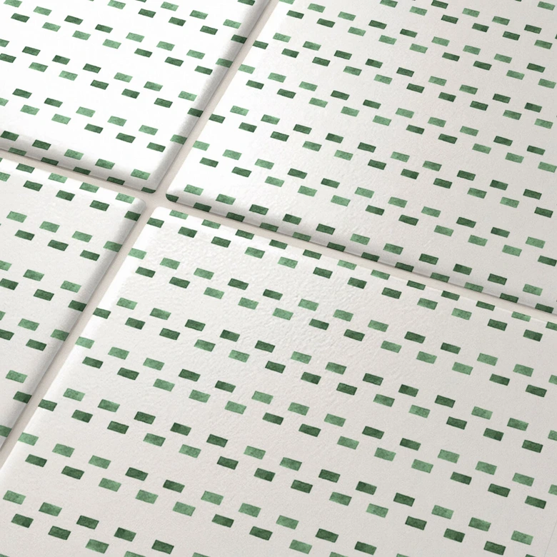 Adesivi piastrelle - Verde - Set 12 pz. 