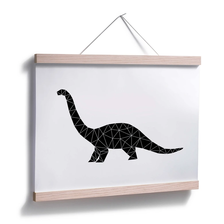 Póster Nouveauprints - Dinosaurio geométrico Diplodoccus 