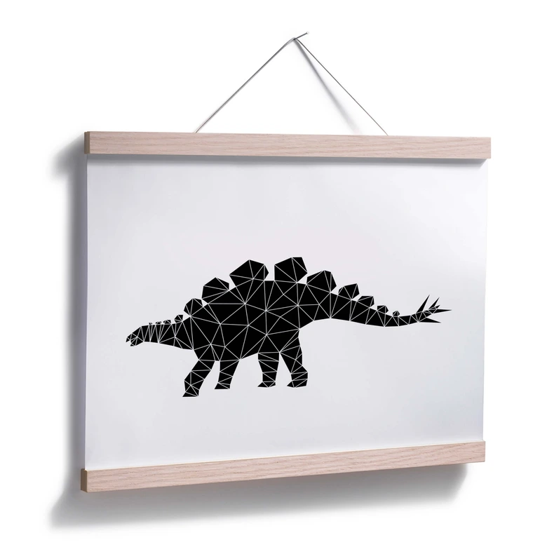 Poster Nouveauprints - Geometric Dinosaur Stegosaurus 