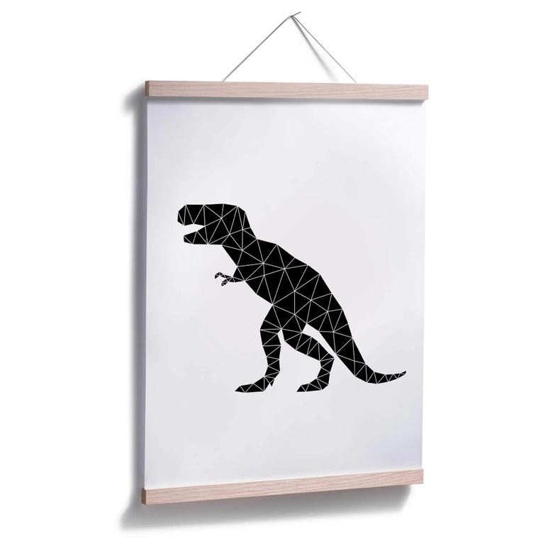 Poster Nouveauprints - Geometrisk dinosaurie T-Rex 