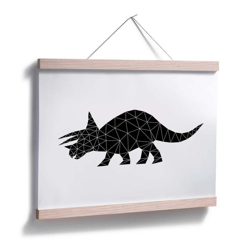 Poster Nouveauprints - Geometric Dinosaur Triceratops 