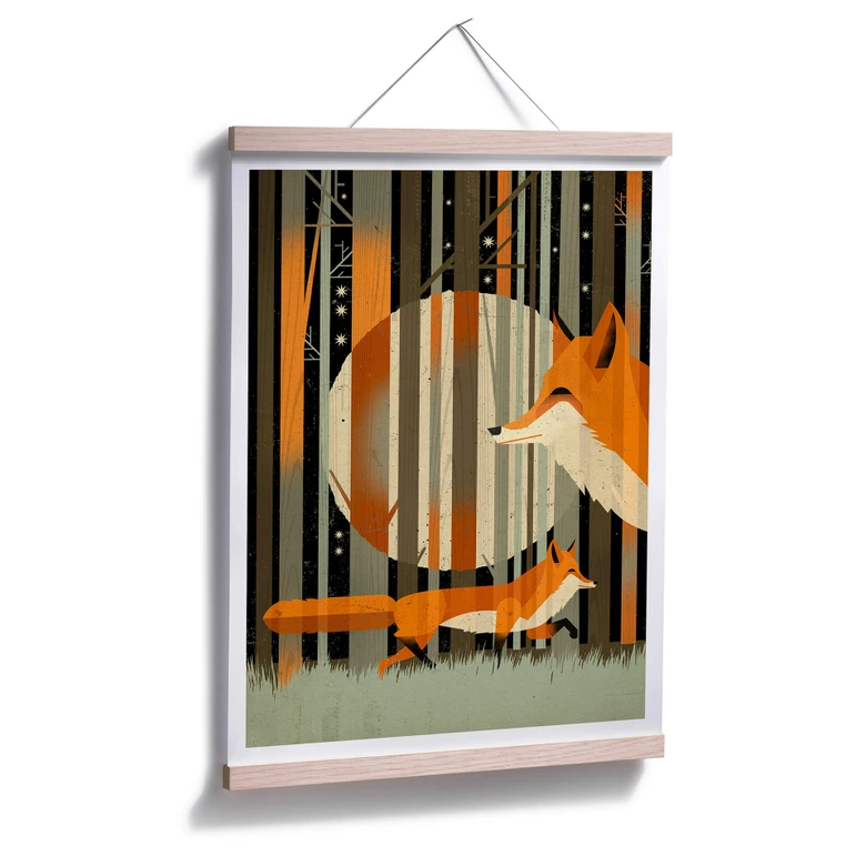 Poster Braun - Midnight Foxes 