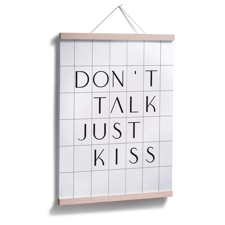 Poster mit Raster - Don't talk just kiss 