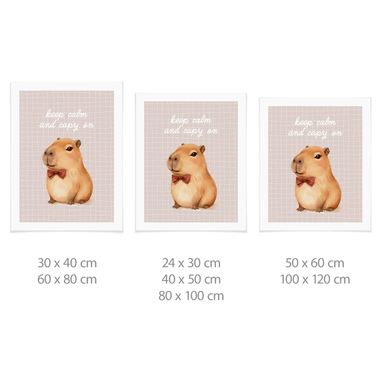 Poster Keep Calm and Capy On - Kapybara 