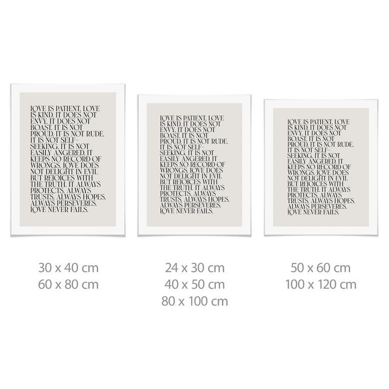Poster with saying | Love is - Love is patient - KsanaKalpa 
