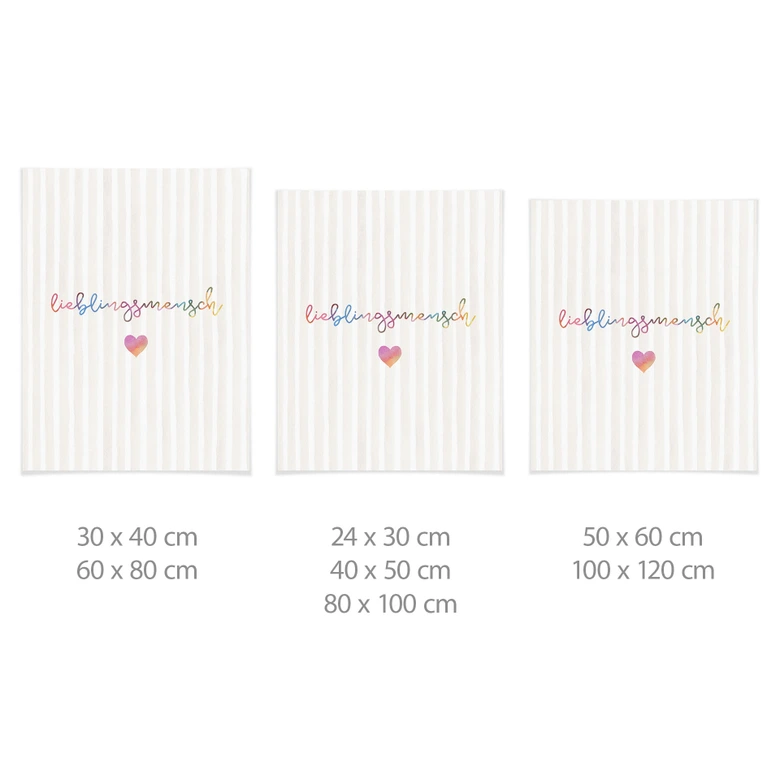 Typografie Poster Lieblingsmensch mit Herz 