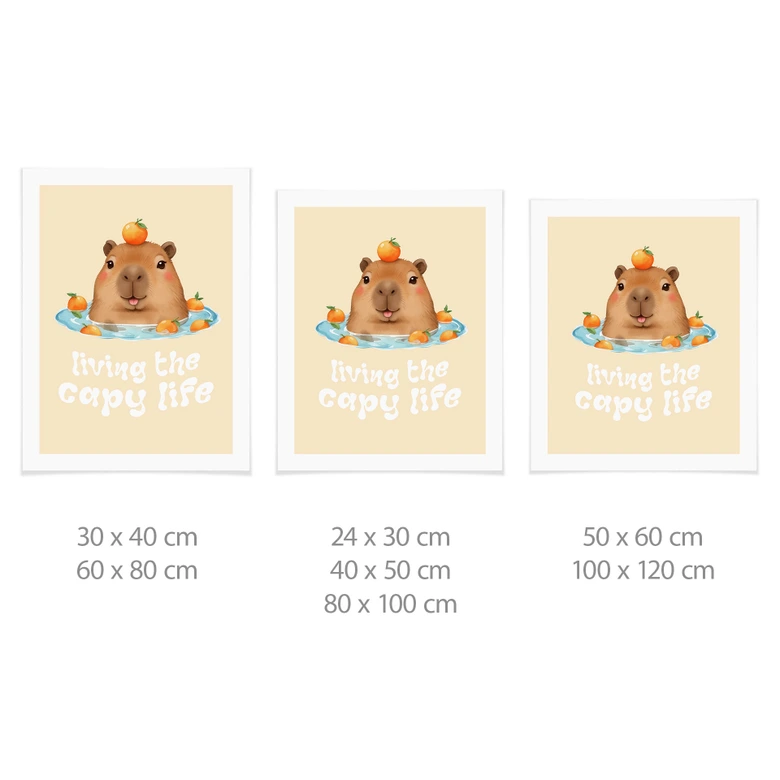 Spruch Poster Lustiges Capybara - Capy Life Spruch 