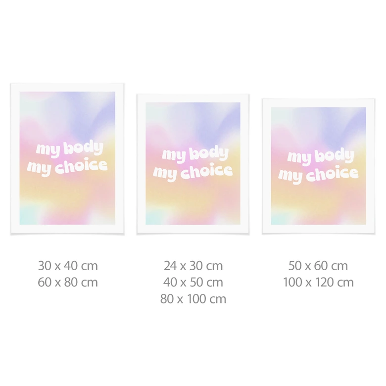 Spruchposter My body my choice | Empowerment Poster 