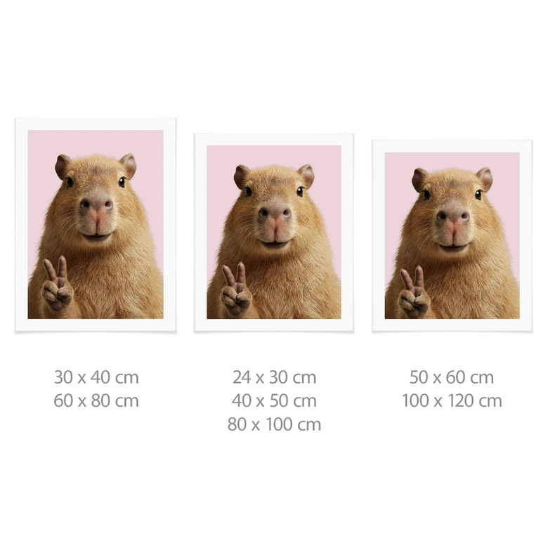 Tier Poster Peace Capybara 