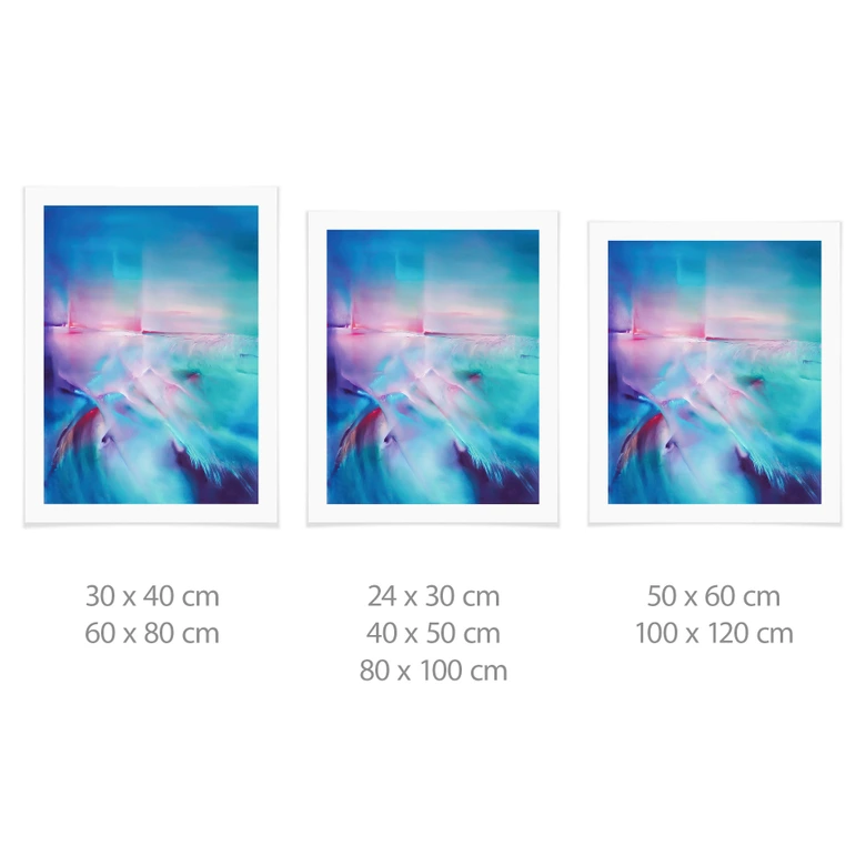 Poster aurora borealis i turkos och lila - Schmucker 