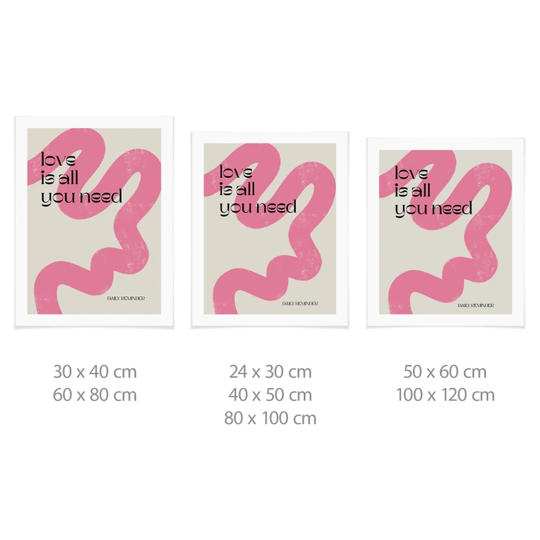 Poster Kärlek är allt du behöver - Volfova 