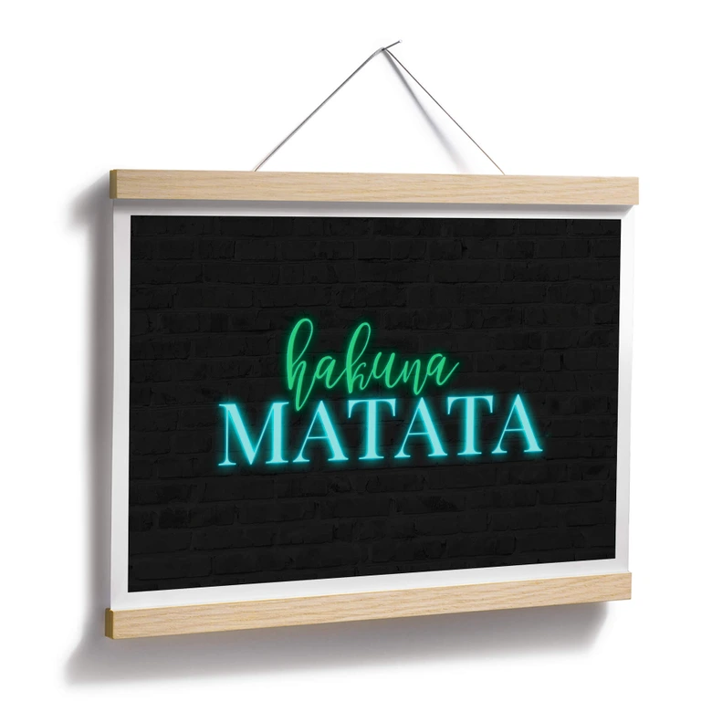 Poster Hakuna Matata - Neonljus 
