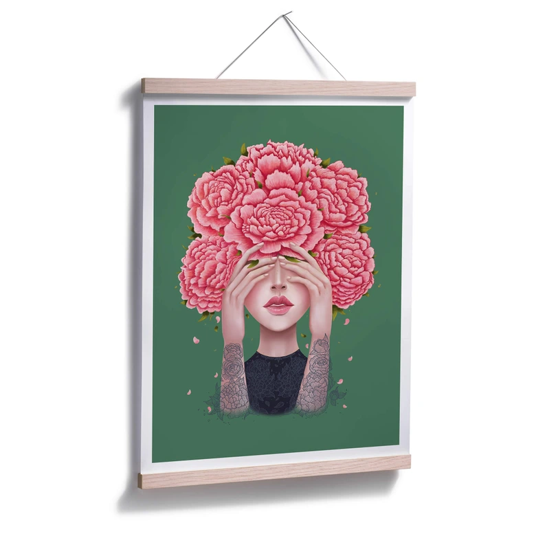 Póster Korenkova - No veo - verde 