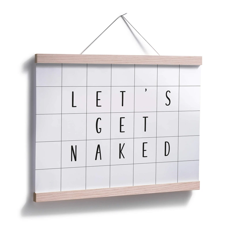Poster mit Raster - Let's get naked 