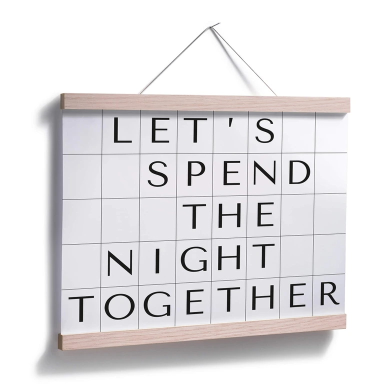 Poster avec grille - Let's spend the night together 