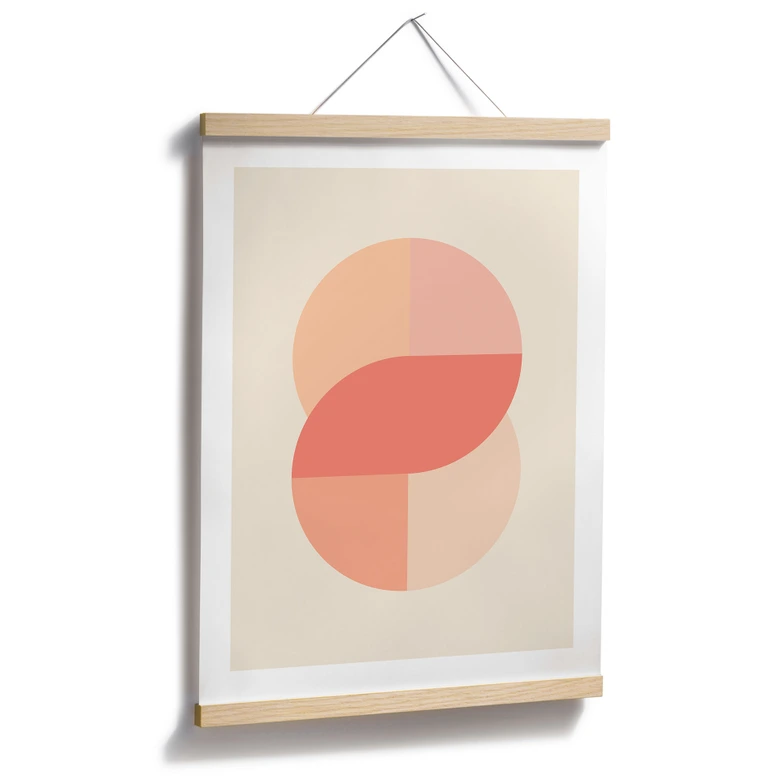 Póster Formas geométricas en naranja-rosa - 1X Studio 