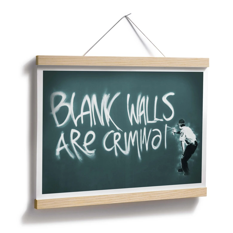 Poster Banksy - Blank walls are criminal 