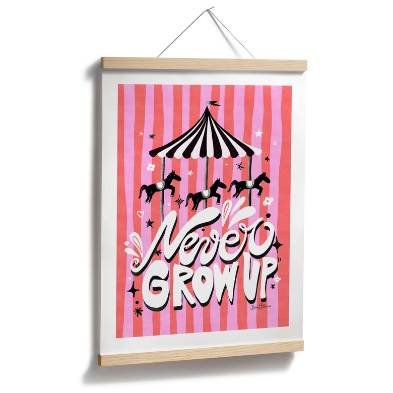 Poster Kinderkarussell - Never grow up - Bloom 
