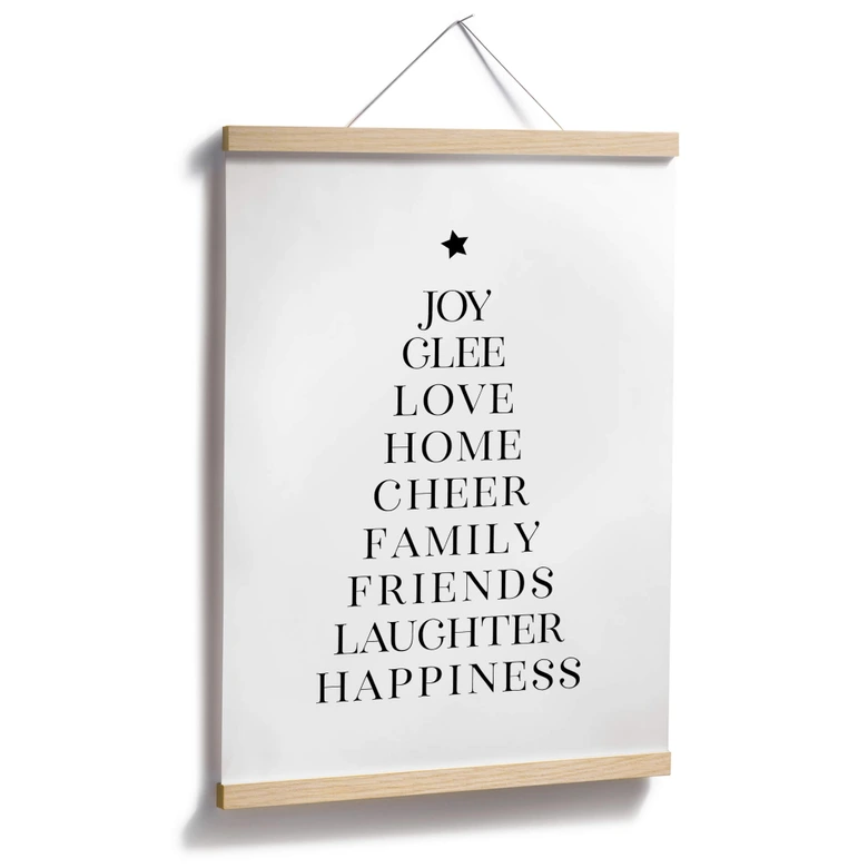 Weihnachtsposter - Weihnachtsbaum Typografisch - Blursbyai 