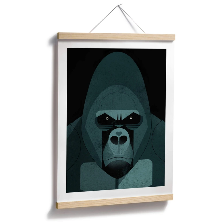 Póster infantil gorila - marrón 