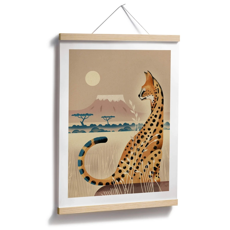 Poster Kinderposter Serval - Braun 