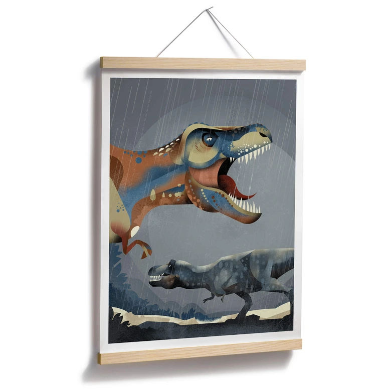 Póster Marrón - T-Rex 